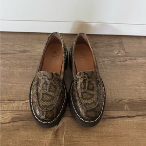 Aquatalia Loafers Python Leather Honora Snake Shoe